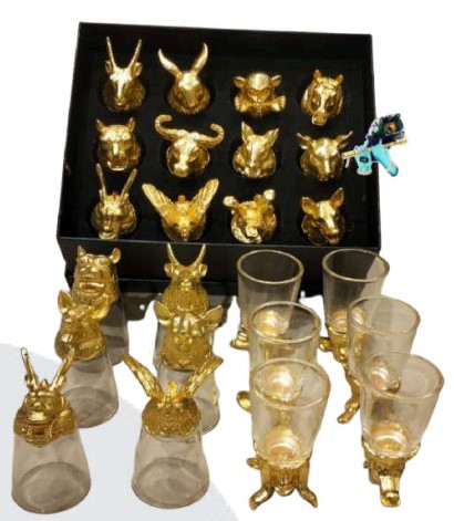 12 Glass Bar Set for Serving and Entertaining, Premium Drinkware Gift for Home Use, Festive Hampers, Celebrations and Elegant Table Presentation